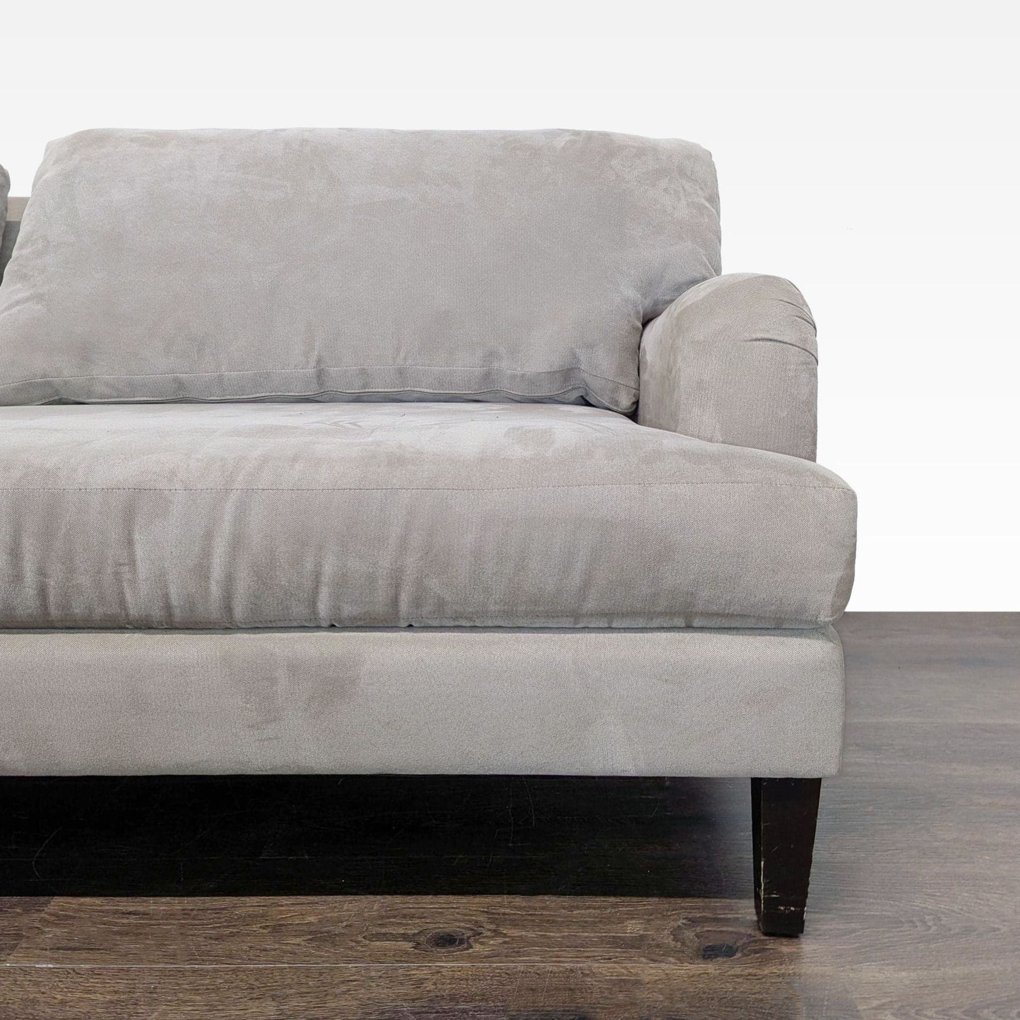 Modern Tan Fabric Sectional Sofa with Clean Lines - Thumbnail 5