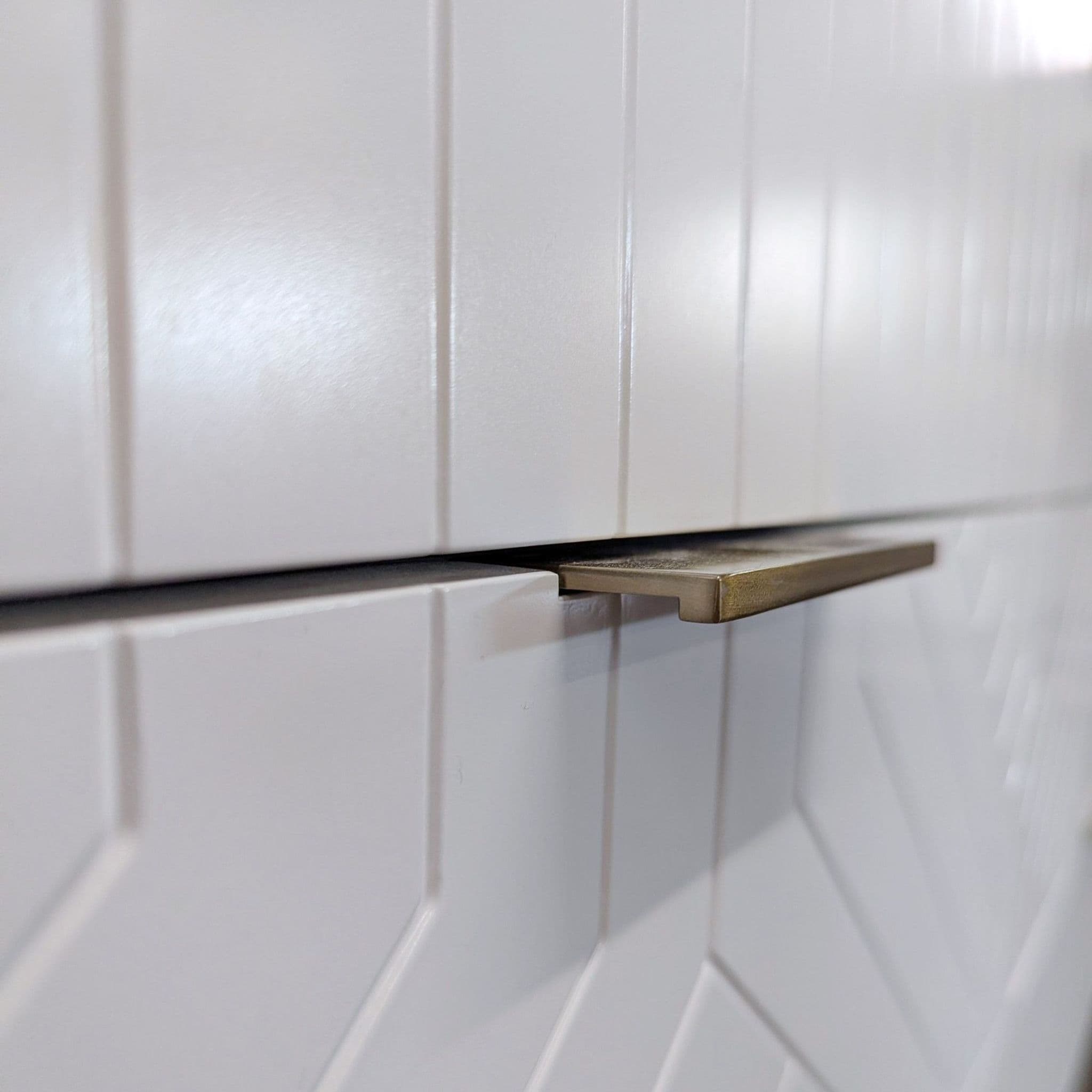 Pottery Barn Teen Jennings Modern White 6-Drawer Dresser with Brass Legs - Thumbnail 6