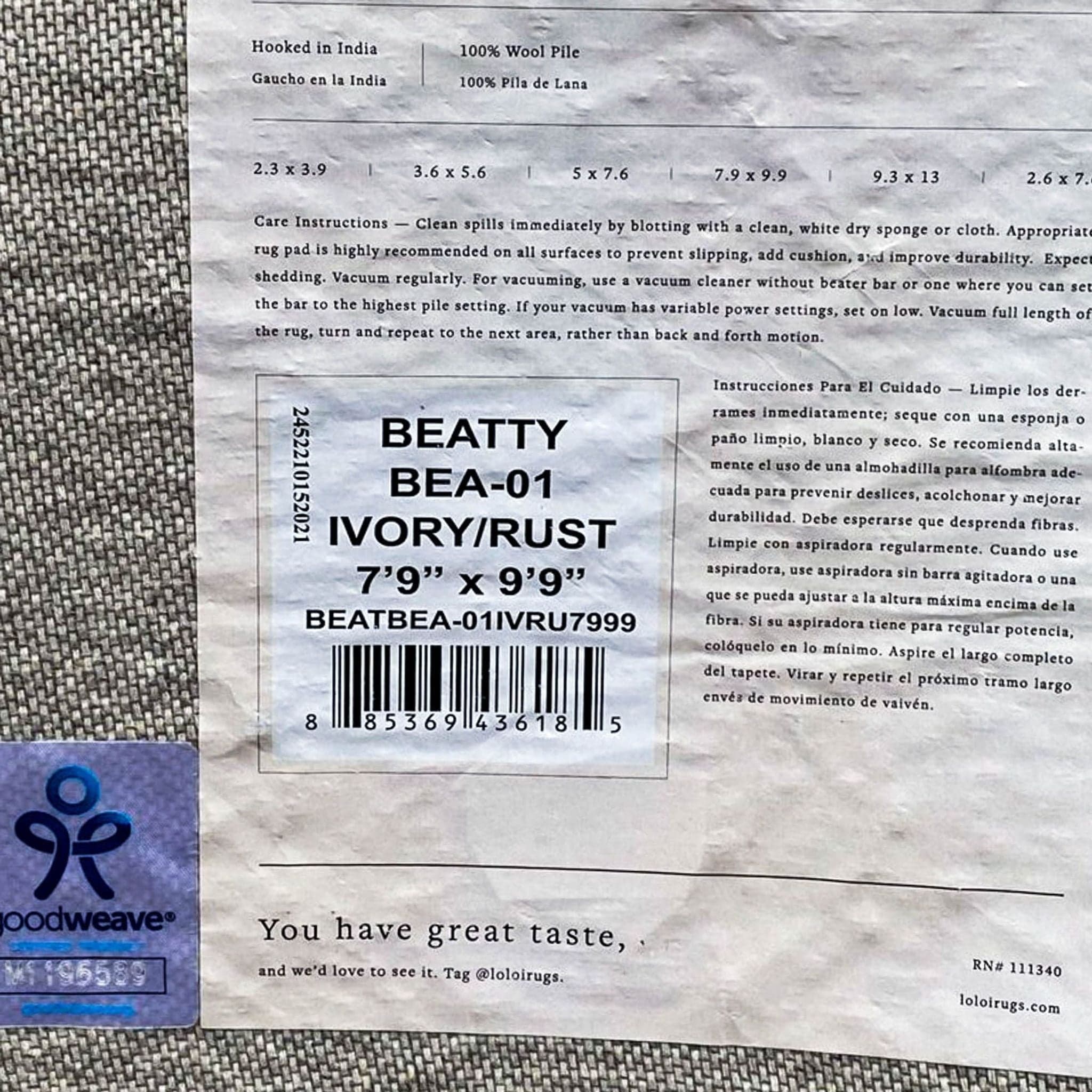 Loloi Beatty Wool Rug 7’9” x 9’9” - Thumbnail 8
