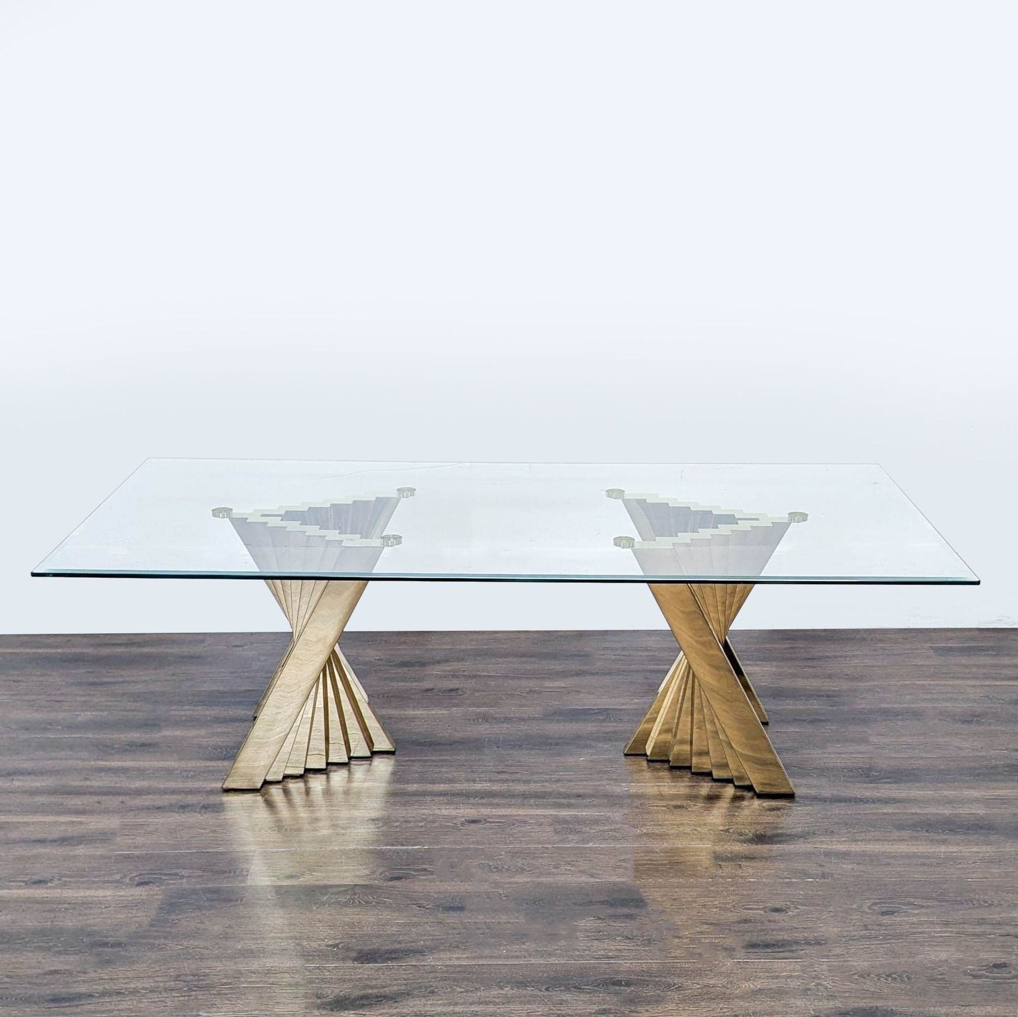 Willa Arlo Interiors Ammerman Glass Top Dining Table - Thumbnail 4