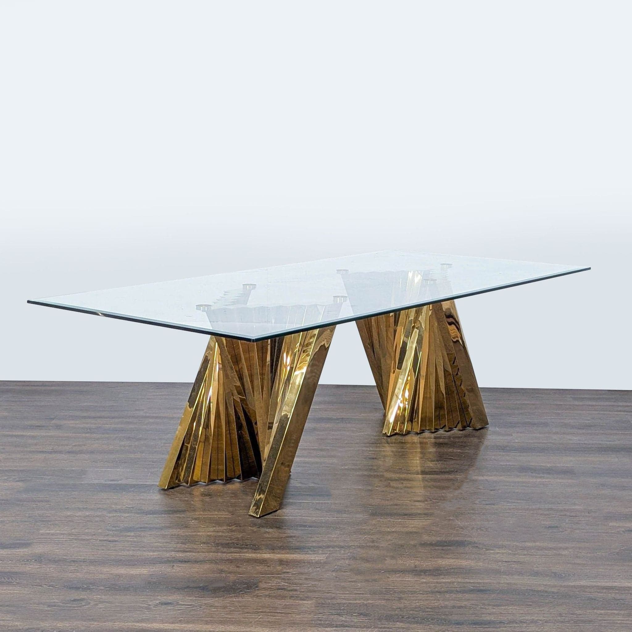 Willa Arlo Interiors Ammerman Glass Top Dining Table - Thumbnail 2