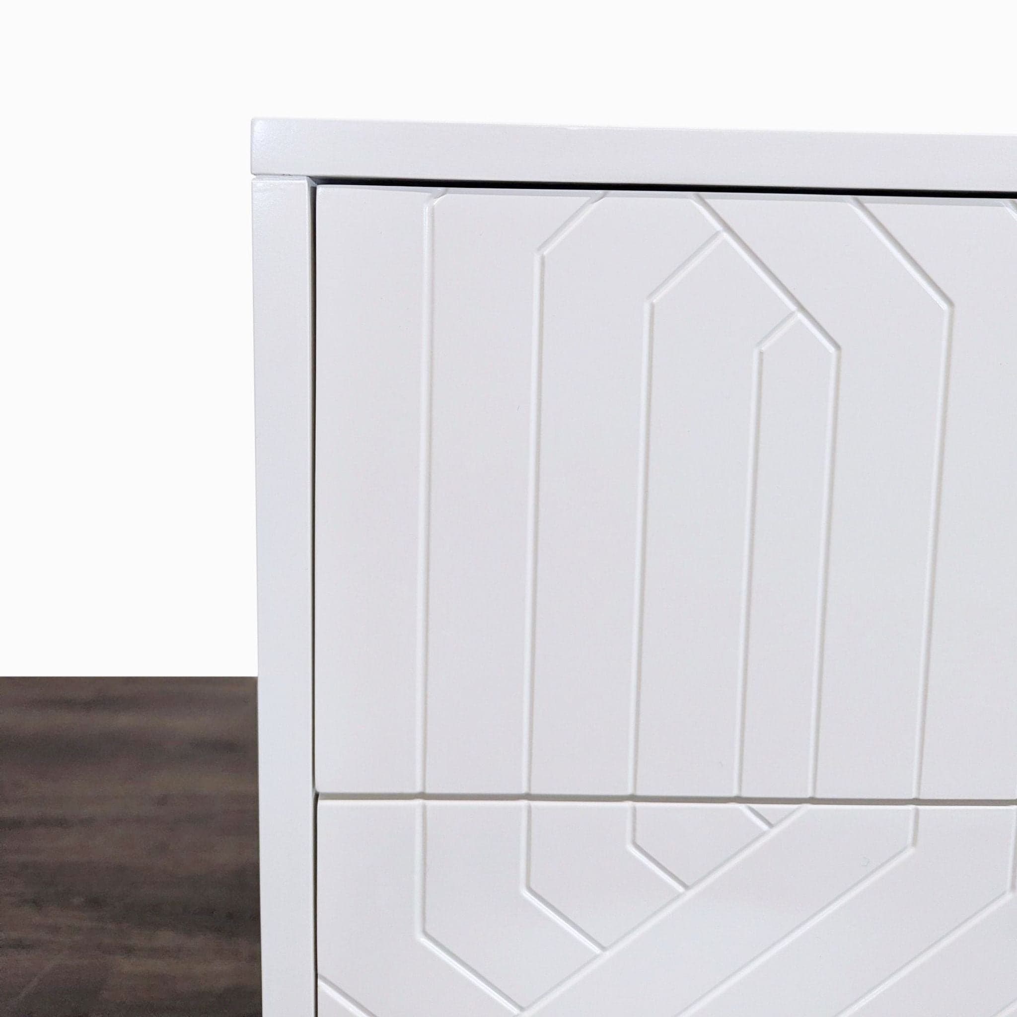 Pottery Barn Teen Jennings Modern White 6-Drawer Dresser with Brass Legs - Thumbnail 9