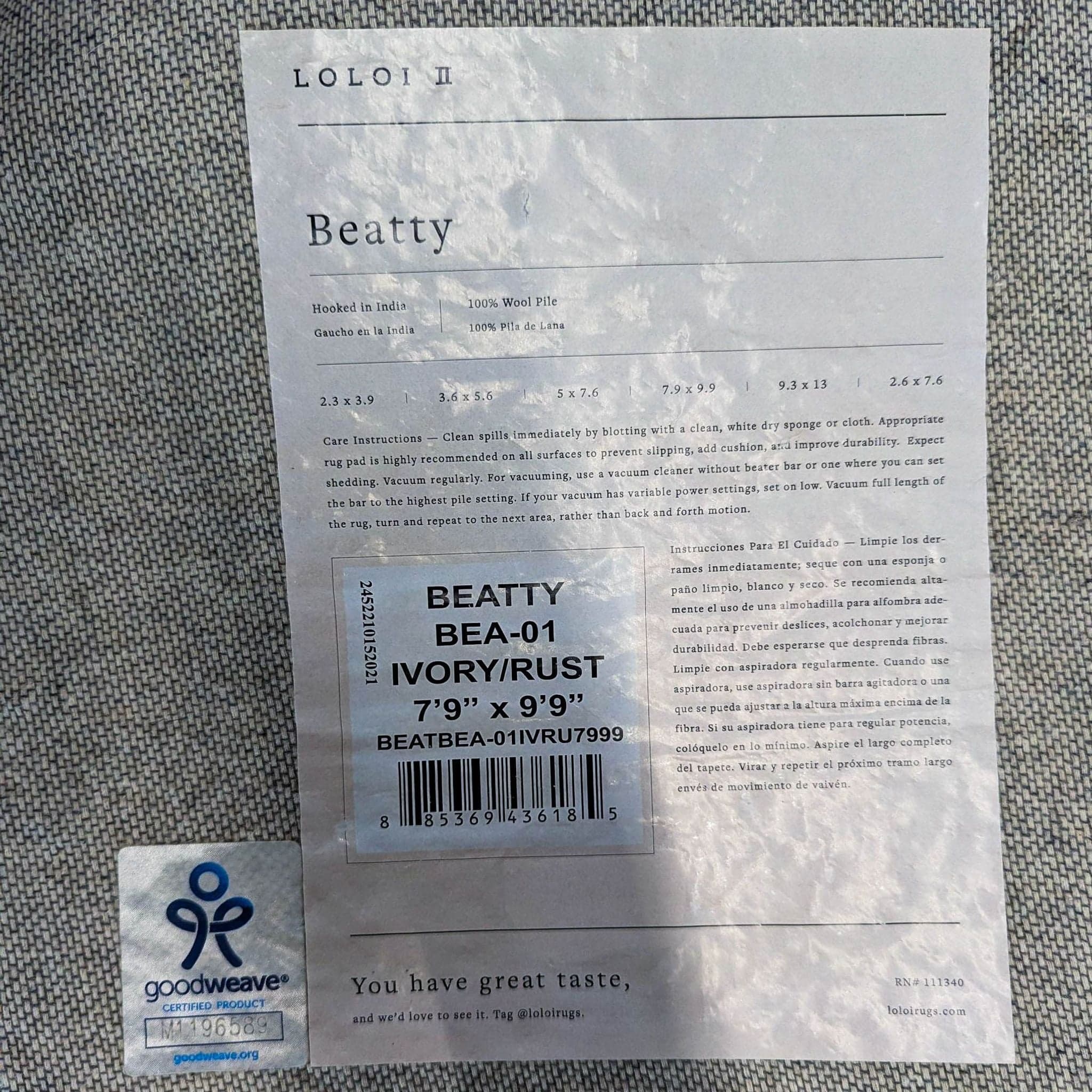 Loloi Beatty Wool Rug 7’9” x 9’9” - Thumbnail 7