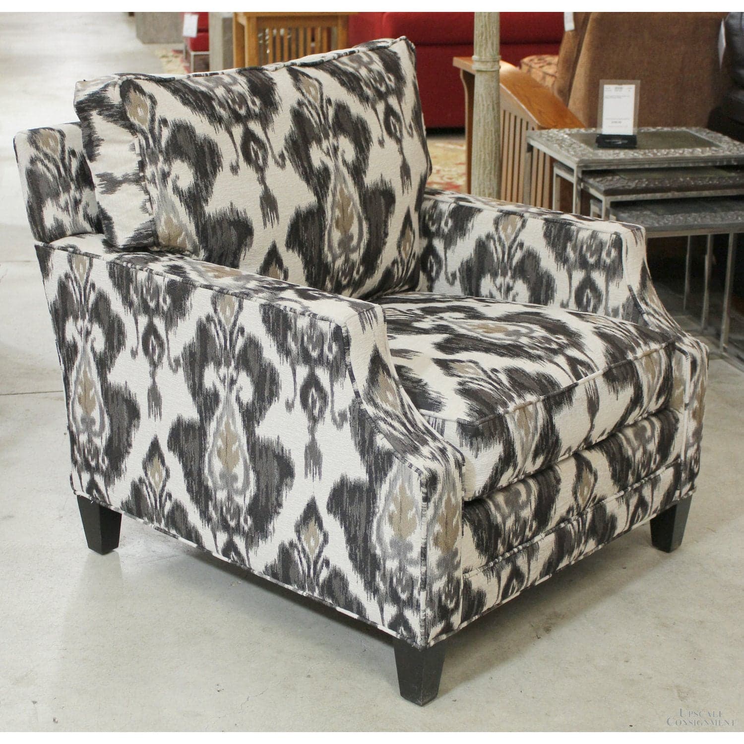 Lexington Ikat Pattern Club Chair - Multi-Color - Thumbnail 2