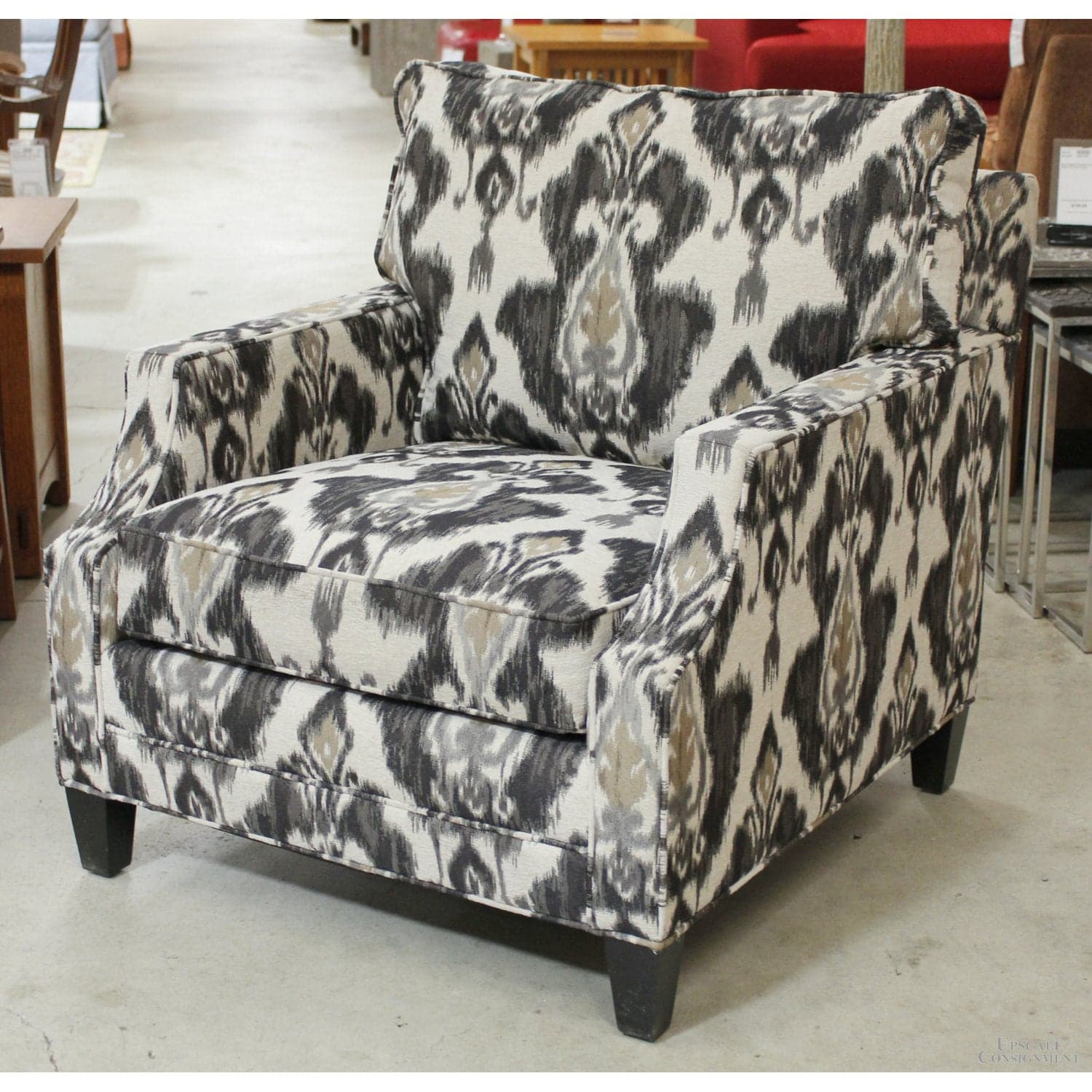 Lexington Ikat Pattern Club Chair - Multi-Color - Thumbnail 3