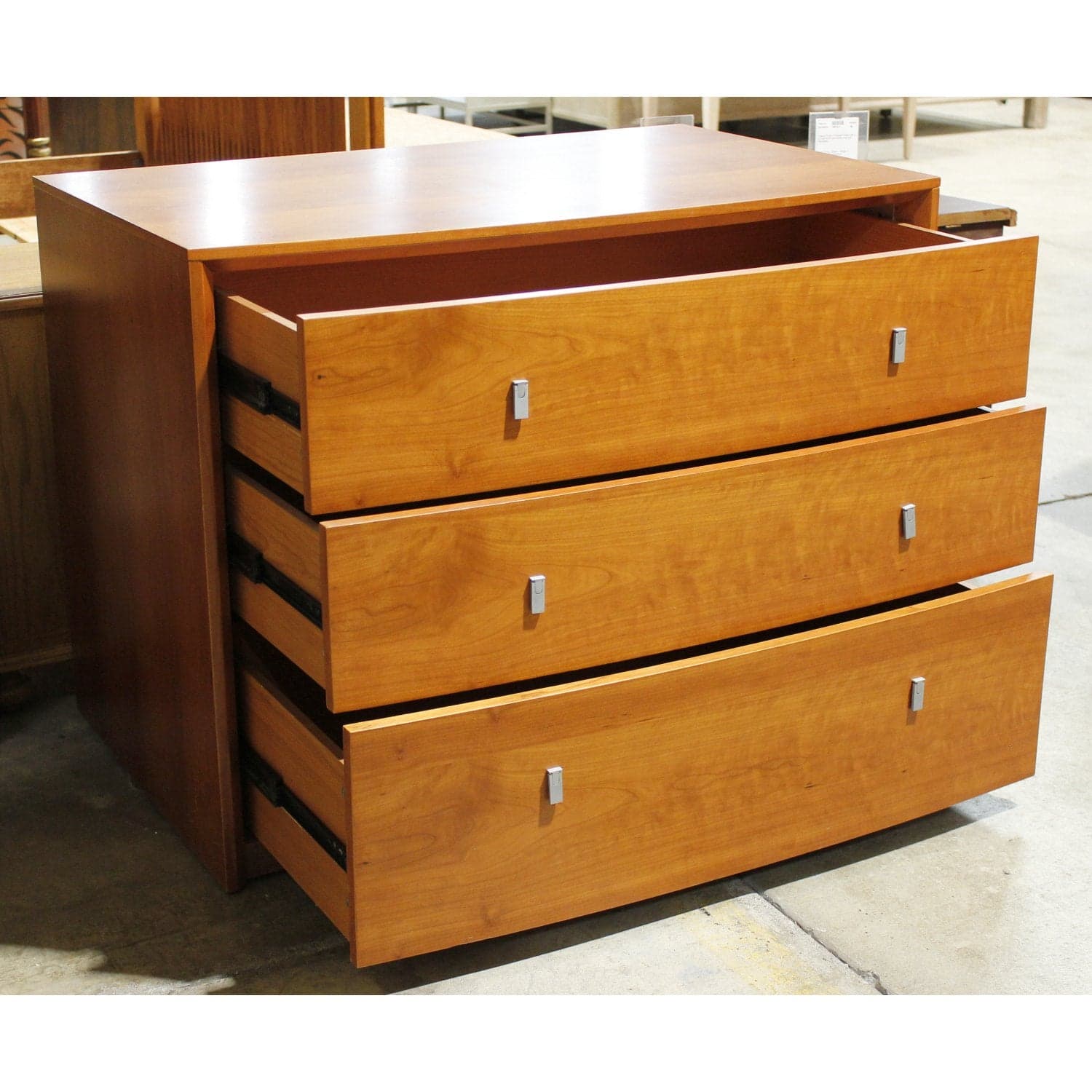 Cherry Finish 3 Drawer Chest - Cherry - Thumbnail 2