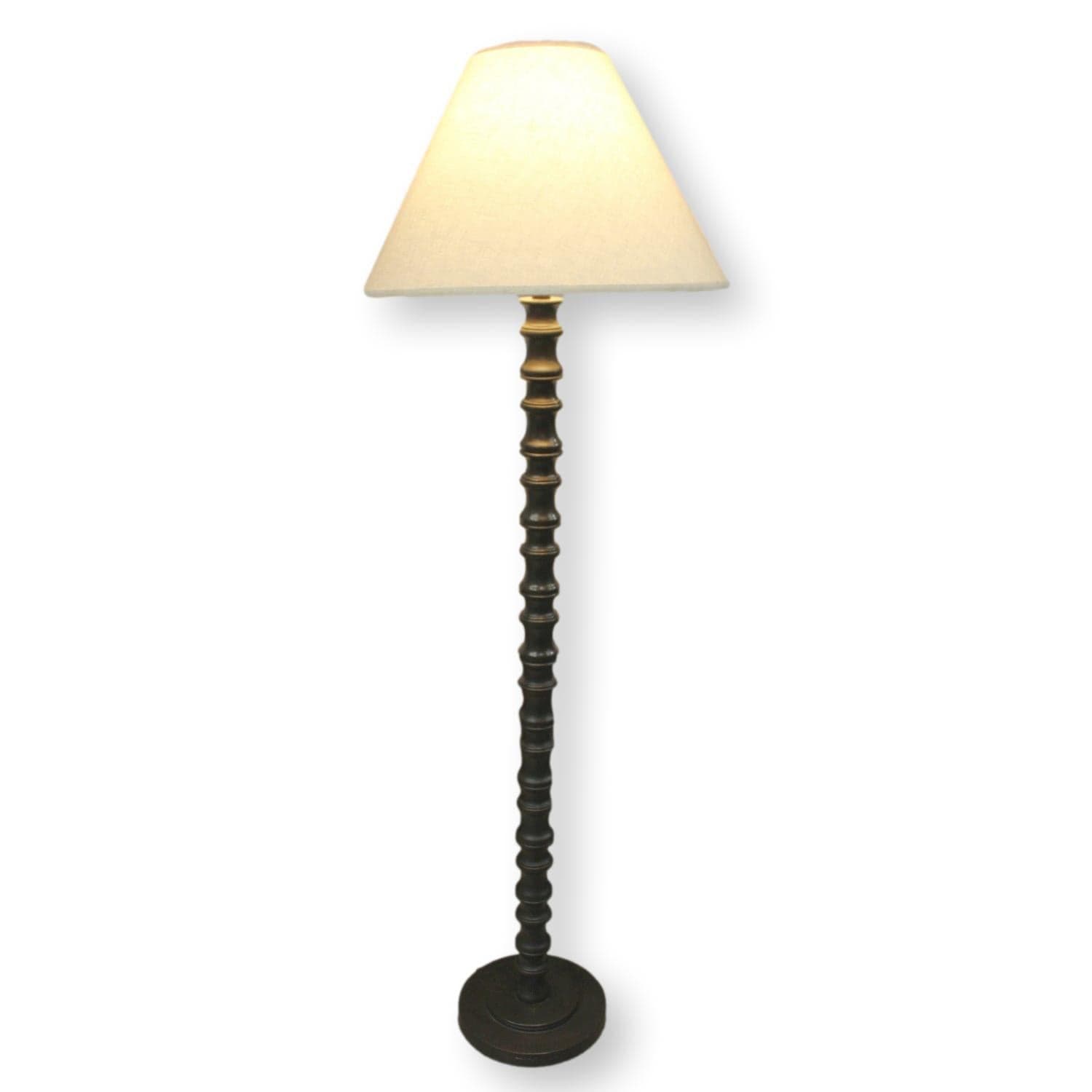 Turned Espresso Floor Lamp - Thumbnail 2