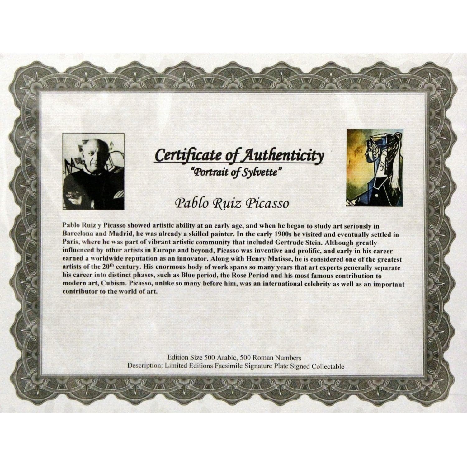 Gallery Framed Art Print 'Portrait of Sylvette' By Pablo Picasso - Thumbnail 3