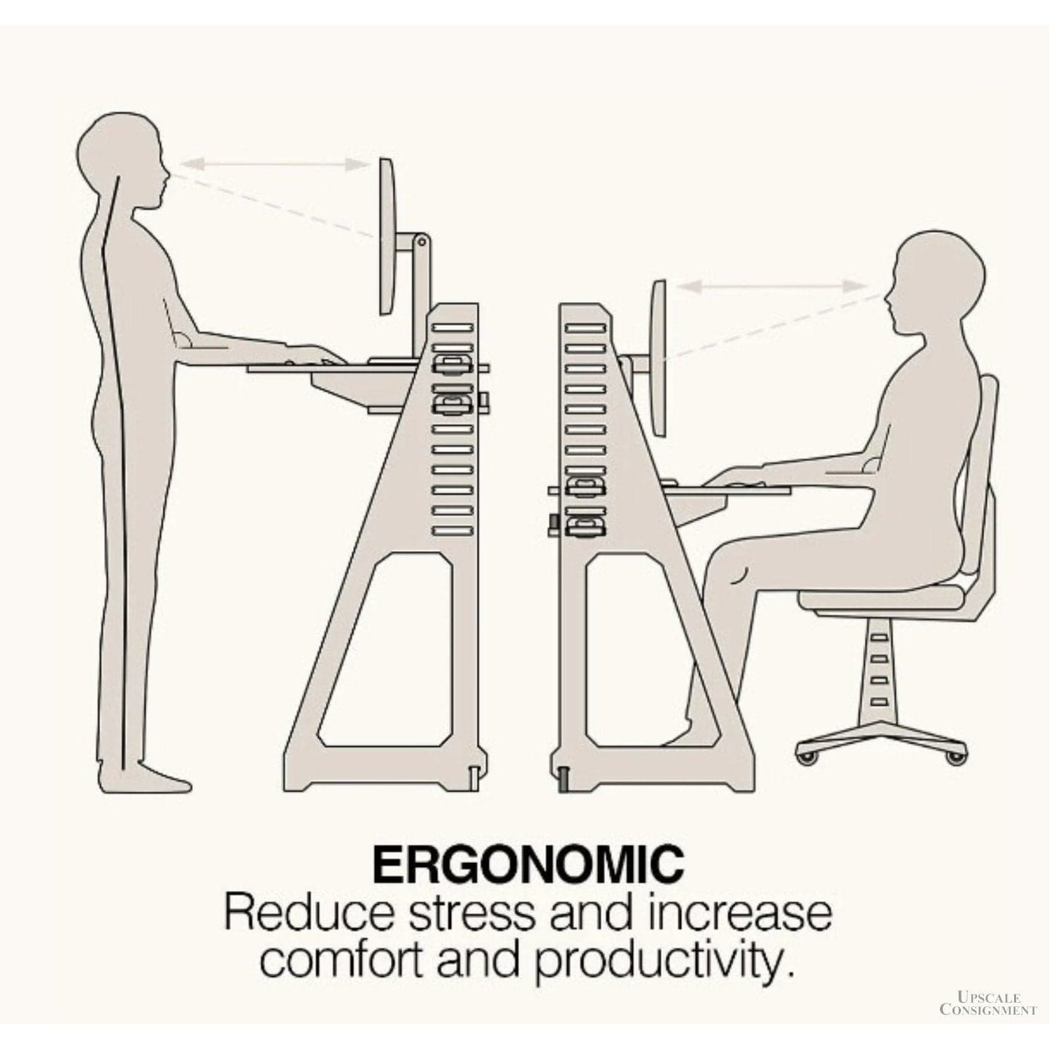 Work From Home Modular Standing Desk - Black - Thumbnail 2