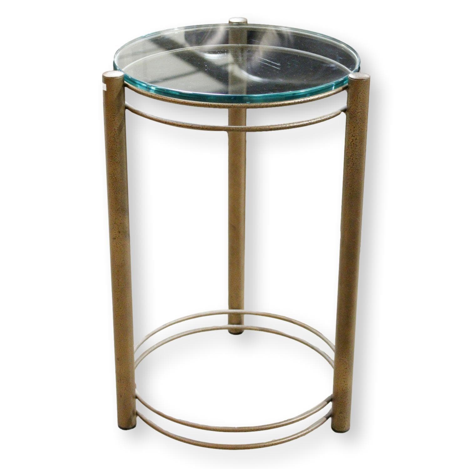 Round Glass Top Accent Table - Image 1