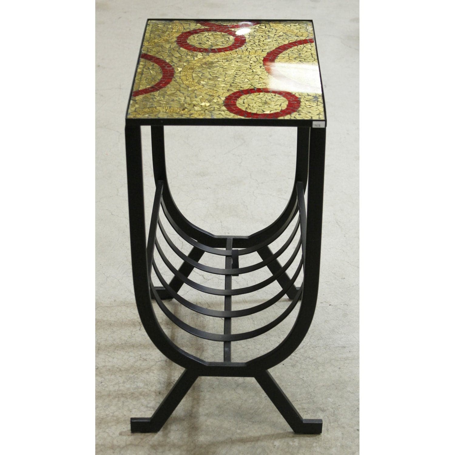 Mosaic Glass Top Metal Accent Table - Multi-Color - Thumbnail 2