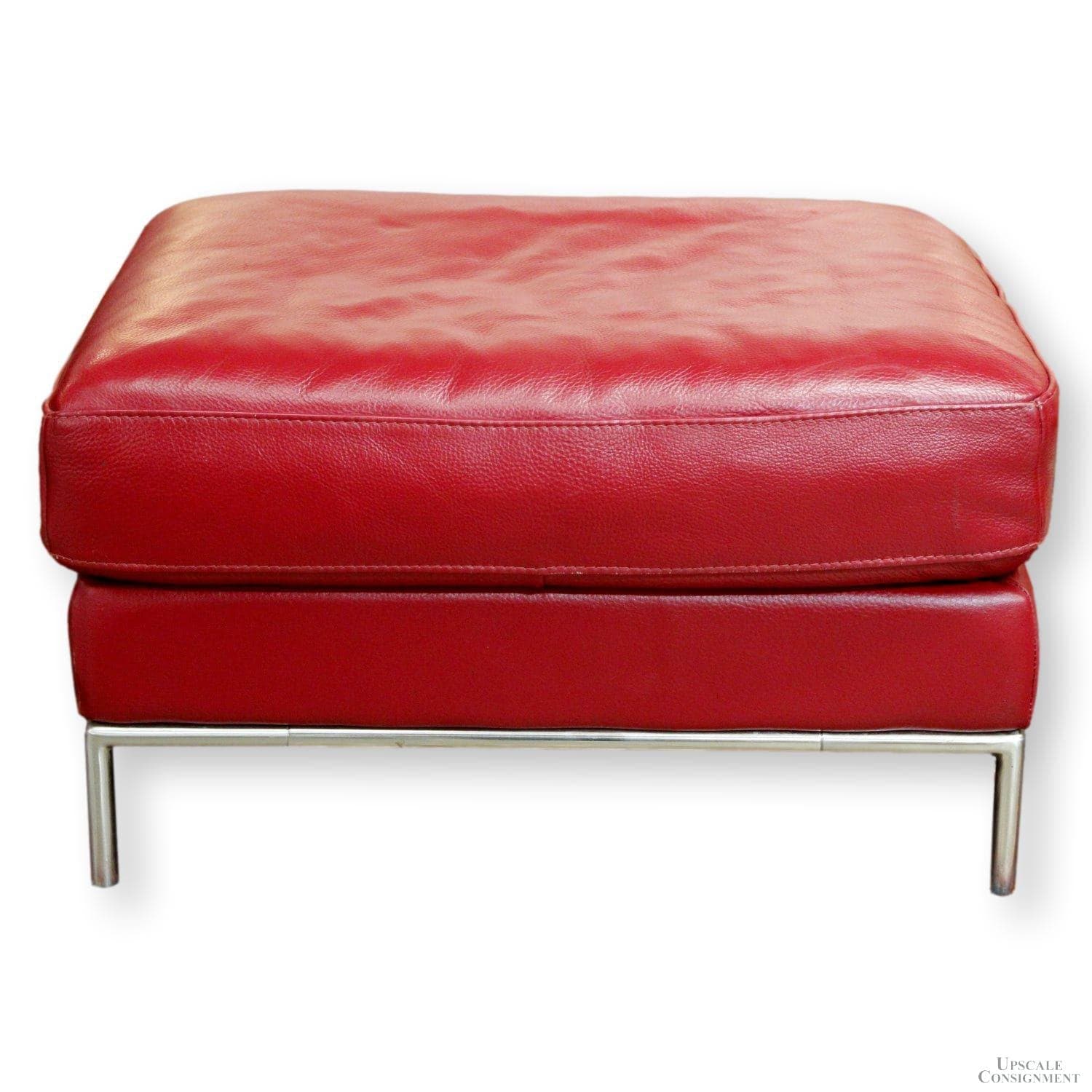 Red Ottoman - Red - Image 1