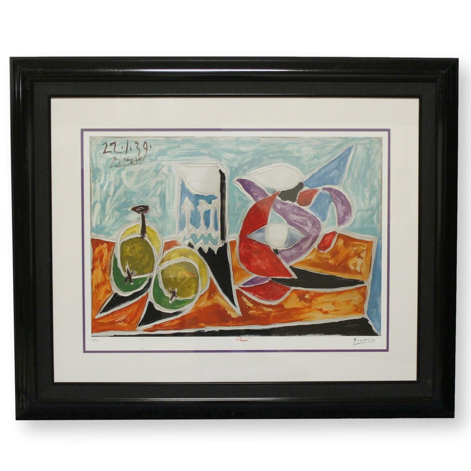 Gallery Framed Art Print 'Still Life with Fruits and Pitcher' By Pablo Picasso - Image 1