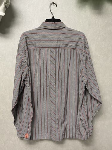Tommy Bahama Red/Blue Men's Shirt Long Sleeve Striped Size XL - Thumbnail 7