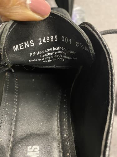 Stacy Adams Men's Leather Lace Up Cap Toe Oxfords Black Dress Shoe Size 8.5 - Thumbnail 8