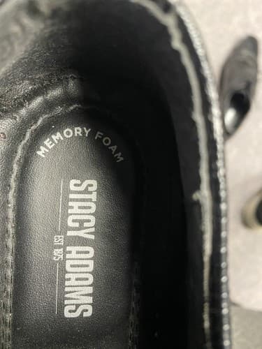 Stacy Adams Men's Leather Lace Up Cap Toe Oxfords Black Dress Shoe Size 8.5 - Thumbnail 9