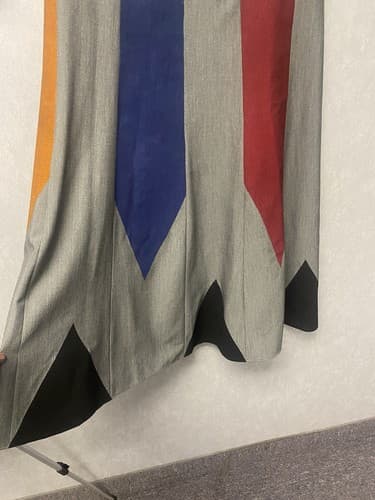 Revamped hand painted Grey/Red Multi Skirt Size 12 - Thumbnail 2