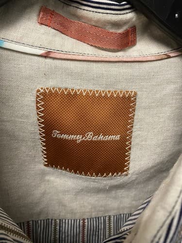 Tommy Bahama Red/Blue Men's Shirt Long Sleeve Striped Size XL - Thumbnail 4