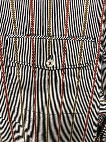 Tommy Bahama Red/Blue Men's Shirt Long Sleeve Striped Size XL - Thumbnail 3
