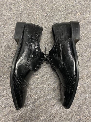 Stacy Adams Men's Leather Lace Up Cap Toe Oxfords Black Dress Shoe Size 8.5 - Thumbnail 3