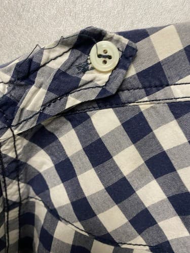 Buffalo Blue/White Plaid B/D Short Sleeve Shirt Size XXL - Thumbnail 3