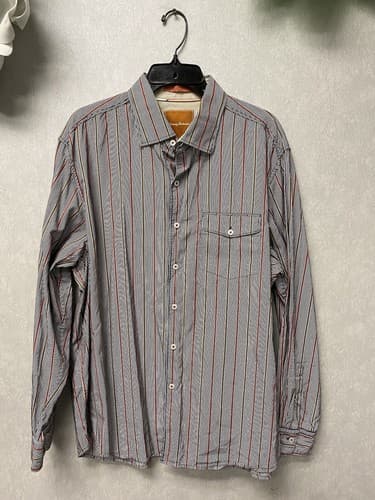 Tommy Bahama Red/Blue Men's Shirt Long Sleeve Striped Size XL - Image 1
