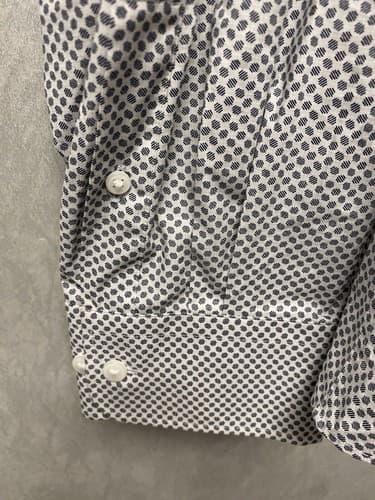 Kenneth Cole Awearness Blue/White Shirt Button Up Long Sleeve Mens Size XXL Slim - Thumbnail 5