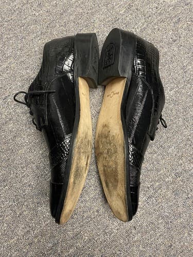 Stacy Adams Men's Leather Lace Up Cap Toe Oxfords Black Dress Shoe Size 8.5 - Thumbnail 4