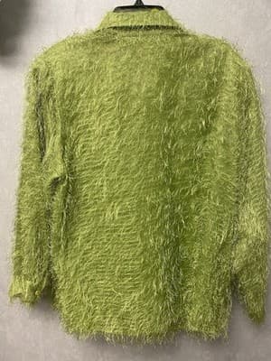 Liz & Me Green Fringe Blouse Size XL - Thumbnail 4