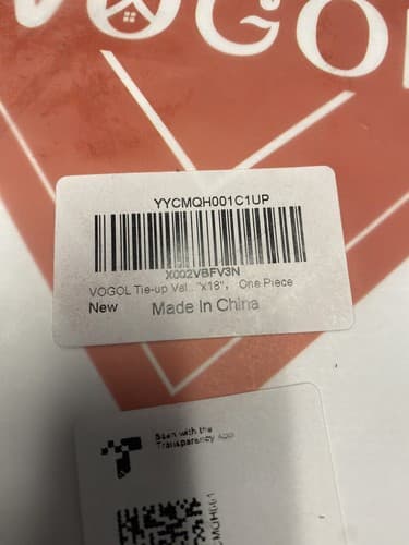 VOGOL Tie Up Valance for Lilac/Bk/ White lovely Leaf Print Tie-up Adj- Set Of 3 - Thumbnail 3