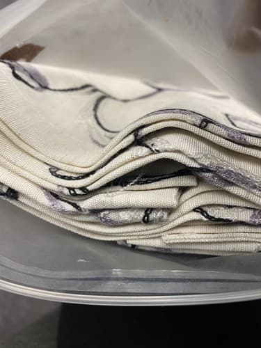 VOGOL Tie Up Valance for Lilac/Bk/ White lovely Leaf Print Tie-up Adj- Set Of 3 - Thumbnail 2