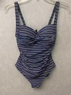 Nitpick Swim Blue/White Swimsuit Size 6 - Thumbnail 7