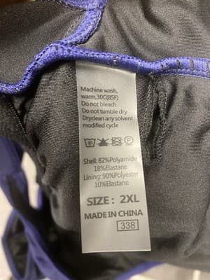 Navy Blue 1pc Swimsuit- Shorts Style Size 2XL - Thumbnail 4