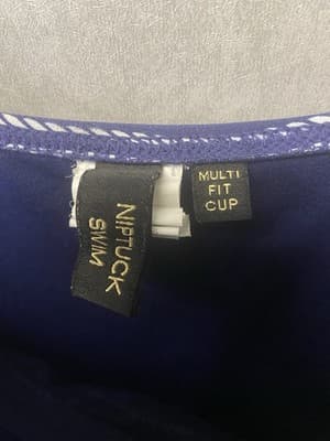 Nitpick Swim Blue/White Swimsuit Size 6 - Thumbnail 4