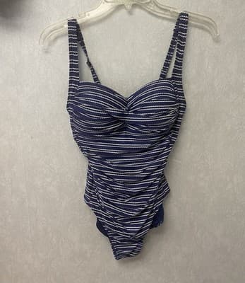 Nitpick Swim Blue/White Swimsuit Size 6 - Image 1