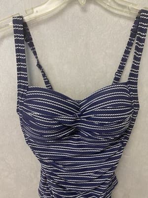 Nitpick Swim Blue/White Swimsuit Size 6 - Thumbnail 2