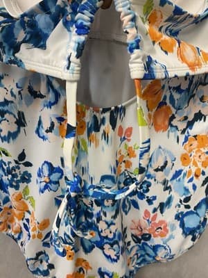 Time & Tru Blue/Orange 1pc Swimsuit Size XL (16-18) - Thumbnail 6