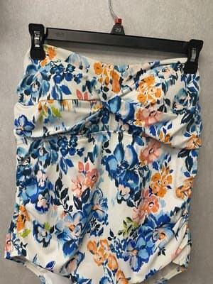 Time & Tru Blue/Orange 1pc Swimsuit Size XL (16-18) - Thumbnail 2