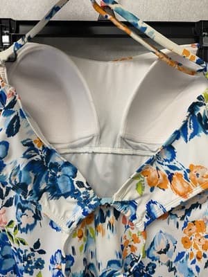 Time & Tru Blue/Orange 1pc Swimsuit Size XL (16-18) - Thumbnail 5