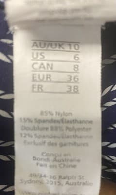 Nitpick Swim Blue/White Swimsuit Size 6 - Thumbnail 5