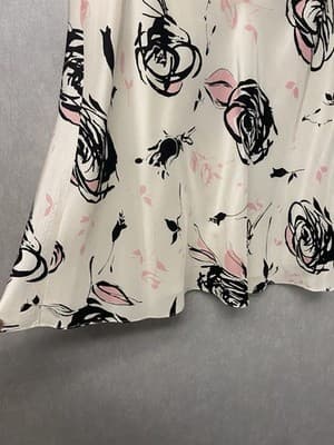 Grace Elements Cream/Pink Silk Skirt Size 10 - Thumbnail 3