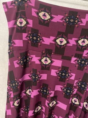 LuLaRoe Purple Multi Maxi Skirt Size Small - Thumbnail 2