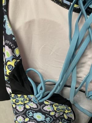 Navy/ Lite Blue 2pc Swimsuit W/ Boy Shorts Size 3X - Thumbnail 4