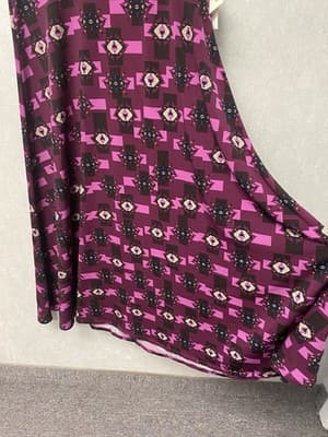 LuLaRoe Purple Multi Maxi Skirt Size Small - Thumbnail 4