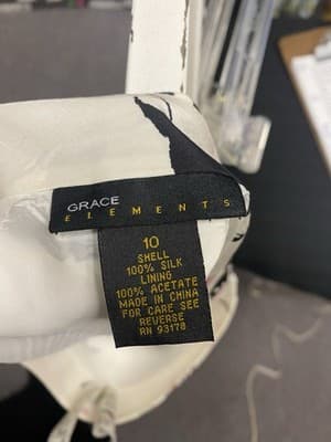 Grace Elements Cream/Pink Silk Skirt Size 10 - Thumbnail 6