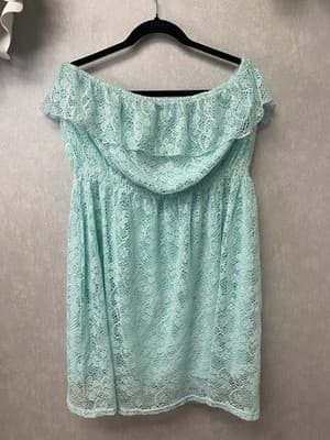Derek Heart Plus Mint Lace Coverup/Tube Dress Size 2X - Image 1