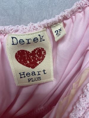 Derek Heart Plus Pink Lace Coverup/Tube Dress Size 2X - Thumbnail 3