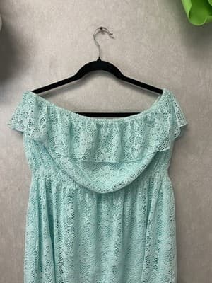 Derek Heart Plus Mint Lace Coverup/Tube Dress Size 2X - Thumbnail 2