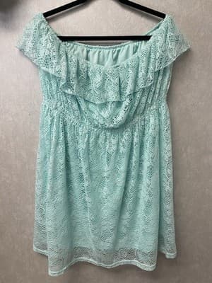 Derek Heart Plus Mint Lace Coverup/Tube Dress Size 2X - Thumbnail 4