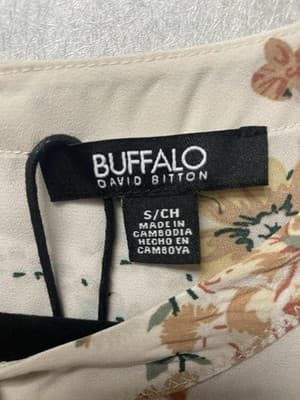 David Britton Ivory Floral Blouse Size Small - Thumbnail 3